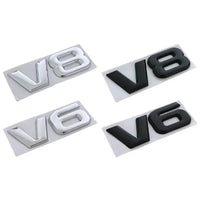Metal V6 V8 Logo Emblem – Automotive Tailgate Fender Badge for Toyota