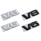 Metal V6 V8 Logo Emblem – Automotive Tailgate Fender Badge for Toyota
