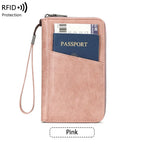 RFID Leather Passport Wallet – Anti-Theft Card Holder for Travel