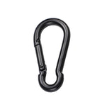 Iron Carabiner Snap Hooks – Heavy Duty Black Hardware for Outdoor Camping