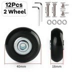 Luggage Replacement Wheels – Silent Repair Kit for Travel Suitcase