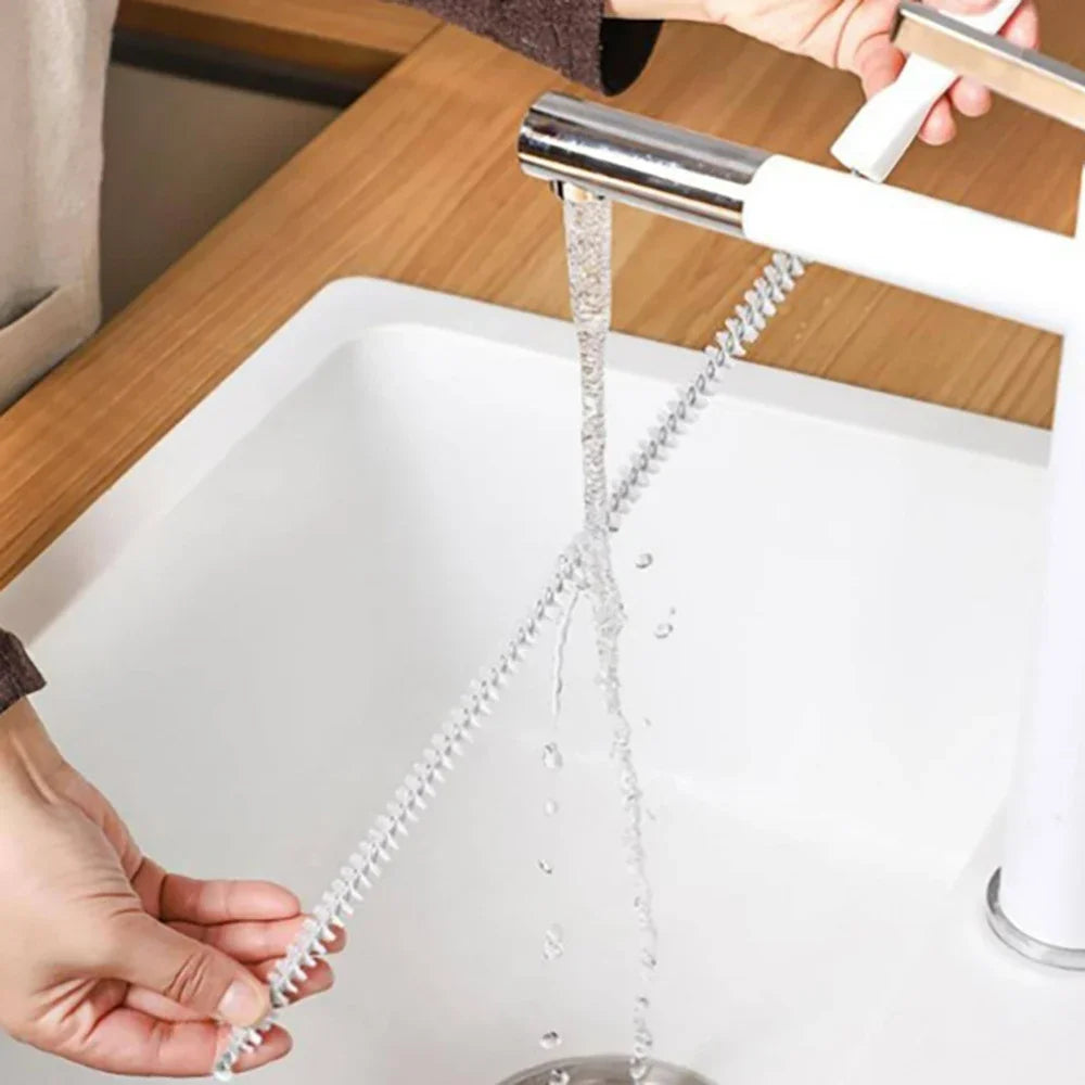 Bendable Sink Drain Brush – Flexible Clog Remover for Bathroom and Kitchen