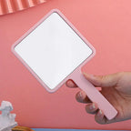 Handheld Square Makeup Mirror – Portable Vanity Mirror for Salon and Travel
