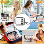 Clear PVC Cosmetic Bag – Waterproof Travel Toiletry Organizer for Makeup