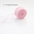 Chiffon Silk Ribbon – 10 Yard Organza Fabric for Wedding Decor and Crafting