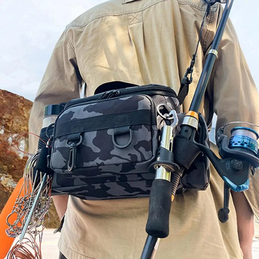 Portable Fishing Shoulder Bag – Rod Holder Storage for Outdoor Sports