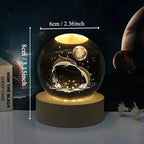 3D Dolphin Crystal Ball – Laser Etched Marine Statue for Birthday Gifts