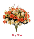 Artificial PE Rose Flowers – UV Resistant Decor for Wedding and DIY Crafts