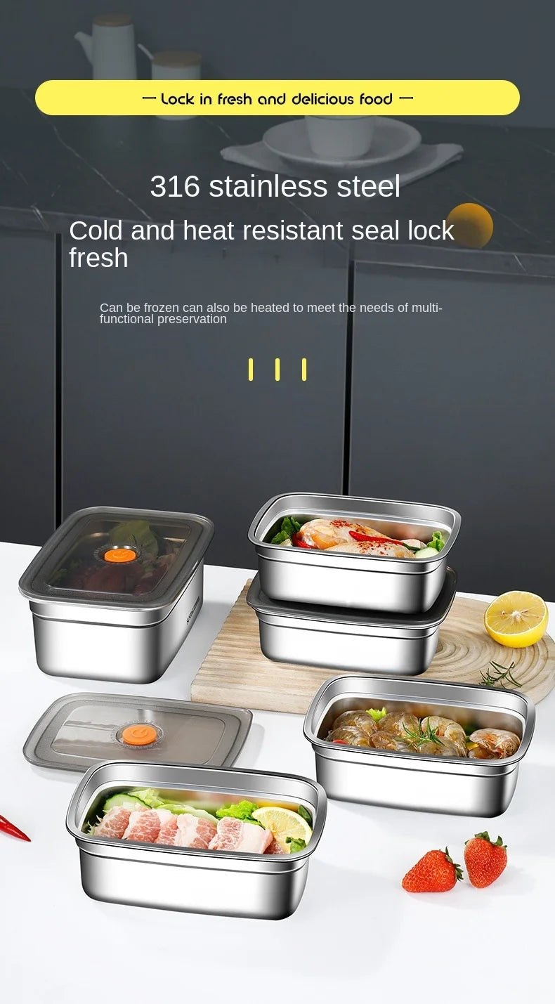 304 Stainless Steel Bento Box – Leak-Proof Food Container for Camping Lunch
