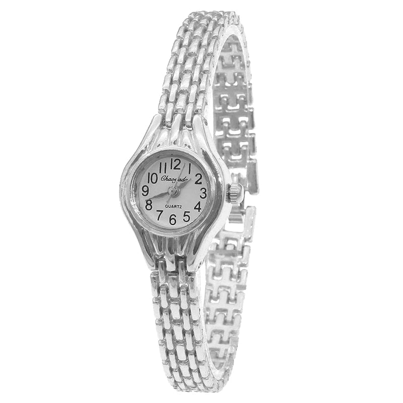 Gold Plated Quartz Bracelet Watch – Elegant Analog Timepiece for Women