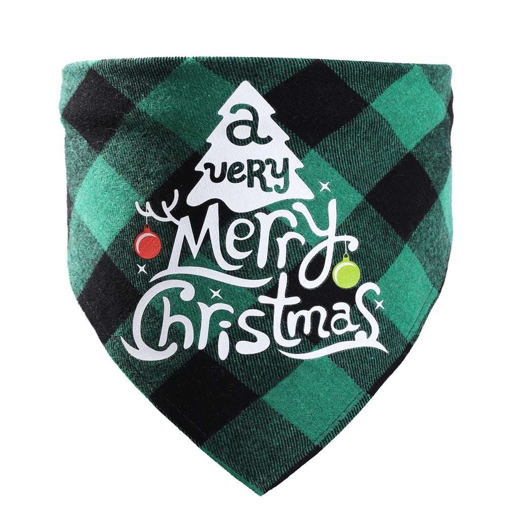 Cotton Triangle Pet Bandana – Adjustable Scarf Collar for Dogs and Cats