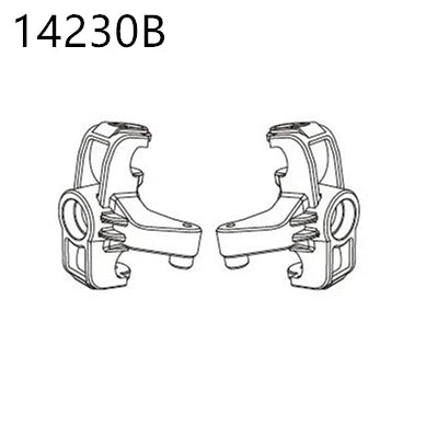 RC Car Spare Parts – Differential Shock and Tire Set for 1/14 Scale Models