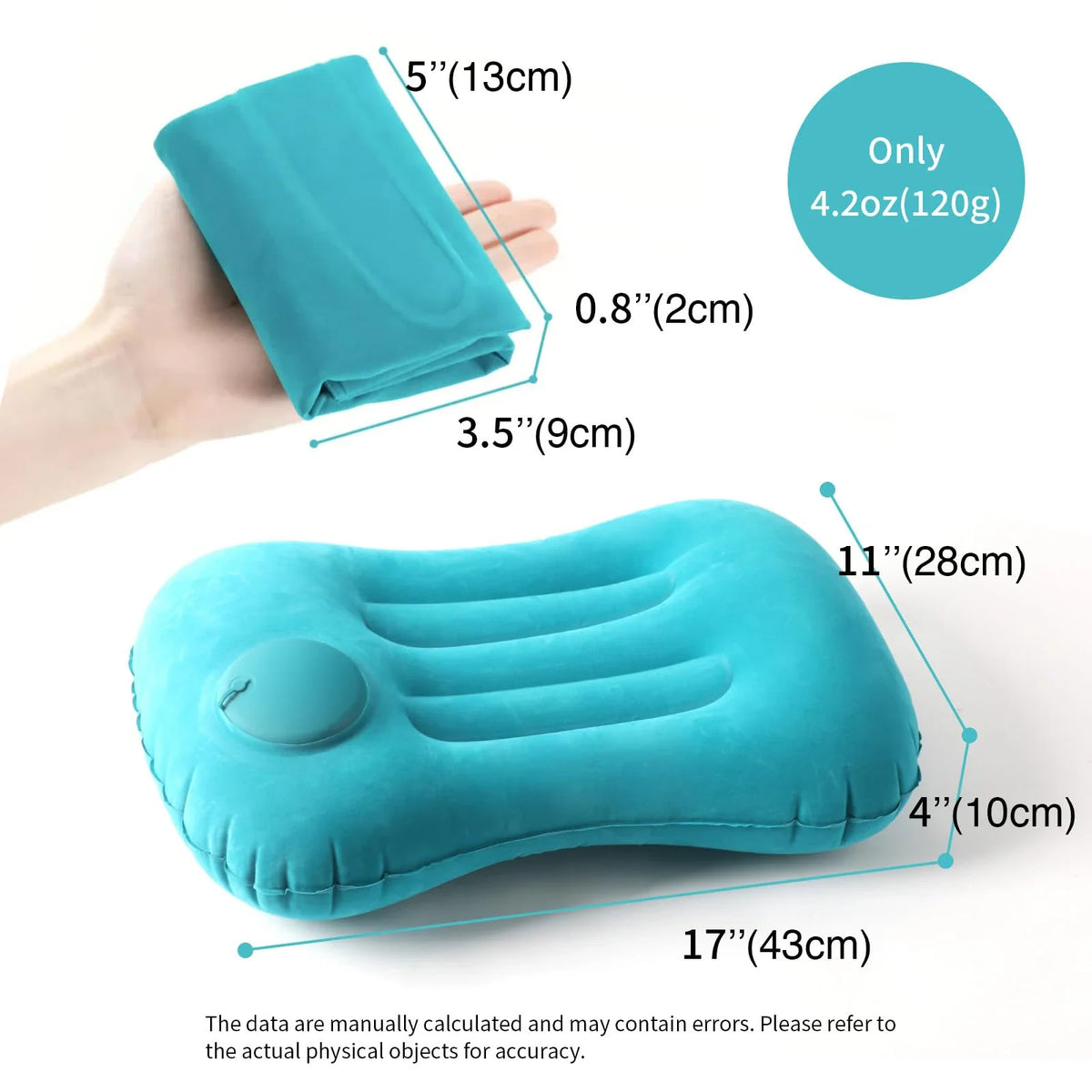 Inflatable Travel Pillow – Ergonomic Support for Camping and Car Comfort