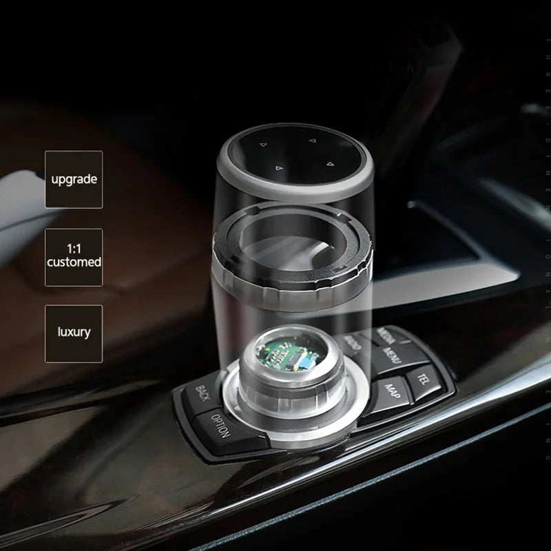 IDrive Multimedia Button Decals – Adhesive Interior Trim for BMW Models