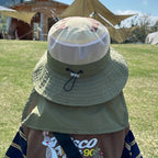 Kids Sunshade Fishing Hat – Breathable Wide Brim Shawl for Outdoor Summer