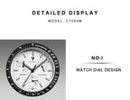 Cadisen Quartz Chronograph Watch – Sapphire Crystal for Men Business Formal