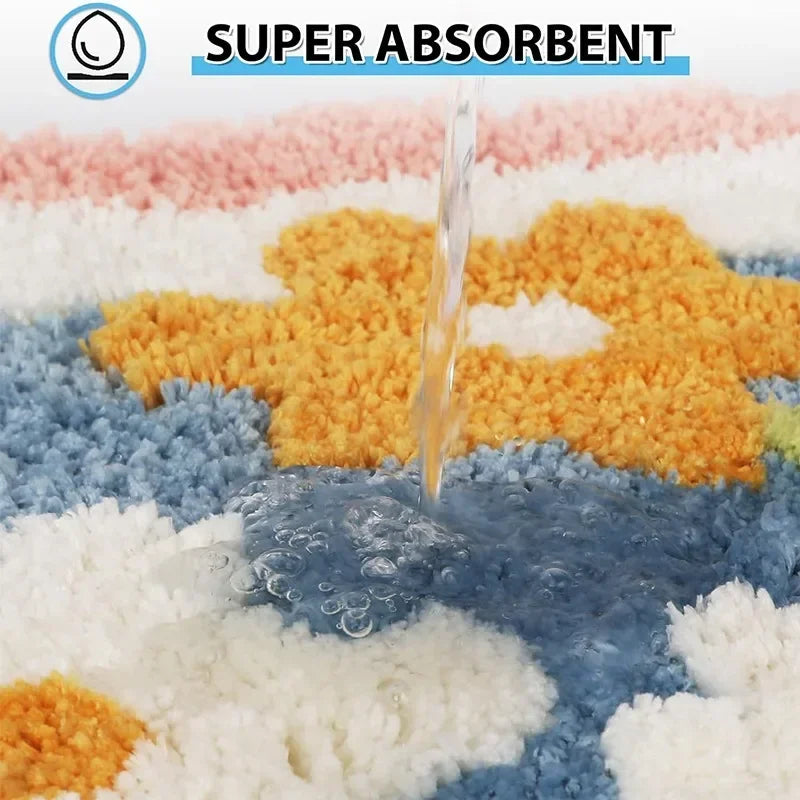 Plush Shaggy Bath Mat – Extra Soft Non-Slip Carpet for Bathroom and Shower