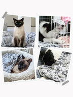 Fluffy Cartoon Pet Blanket – Warm Soft Mat for Dogs and Cats