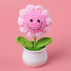 Handwoven Crochet Sunflower Potted Plant – Decorative Gift for Home Decor