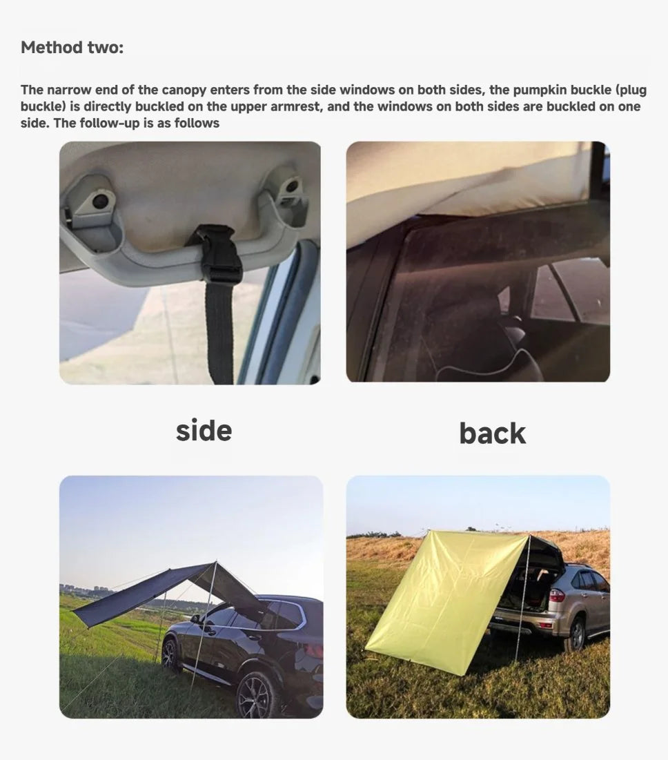 Portable Car Awning Tarp – Lightweight Vehicle Shelter for Camping