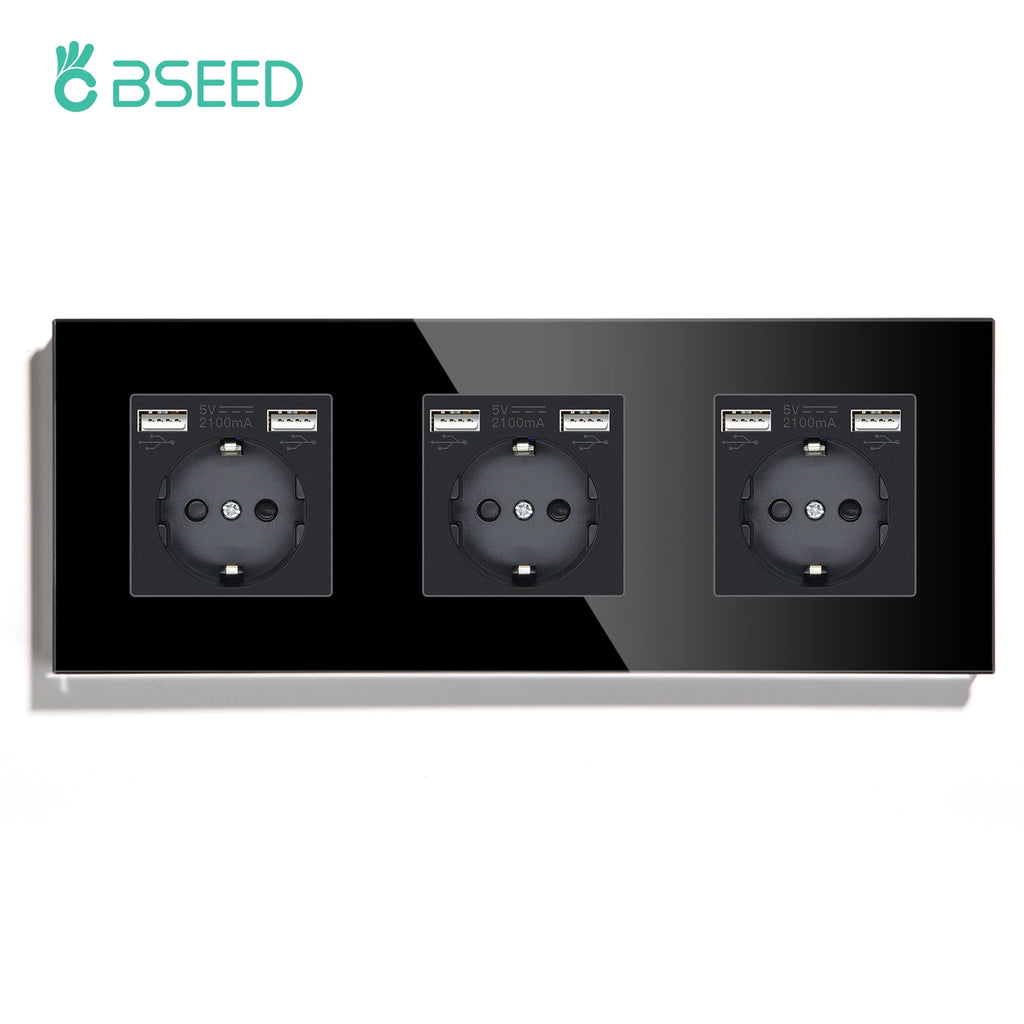 BSEED Touch Light Switch – LED Wall Socket with USB-C for Modern Home Decor