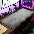 Large Grey Desk Mat – 900x400mm Stitched Edge Mouse Pad for Gaming and Office