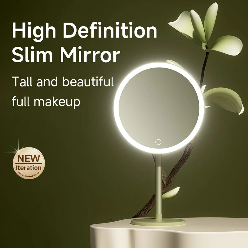 Adjustable LED Makeup Mirror – Metal Desktop Vanity Light for Daily Beauty