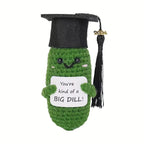 Knitted Vegetable Plush Dolls – Handmade Desktop Decor for Graduation Gift