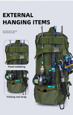Tactical Fishing Tackle Backpack – Large Storage for Outdoor Hiking Travel