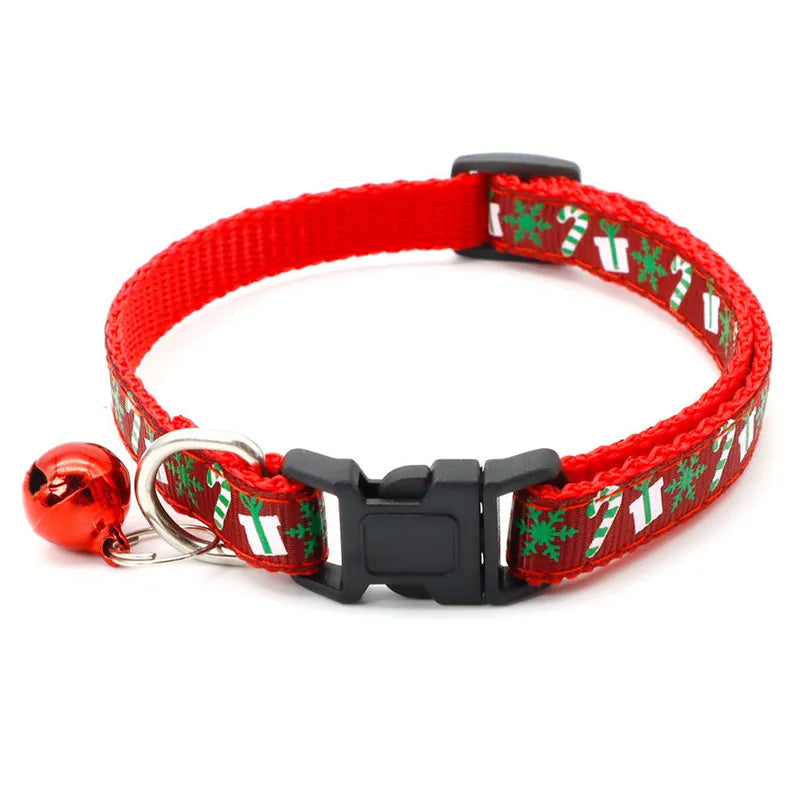 Adjustable Christmas Cat Collar – Snowflake Elk Polypropylene Pet Accessory