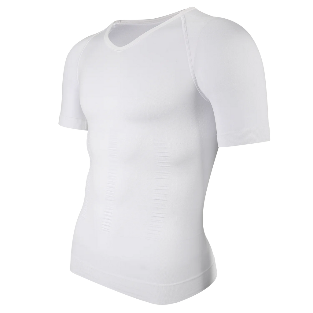 Men's Compression Shapewear Shirt – V-Neck Tummy Control for Fitness Workout