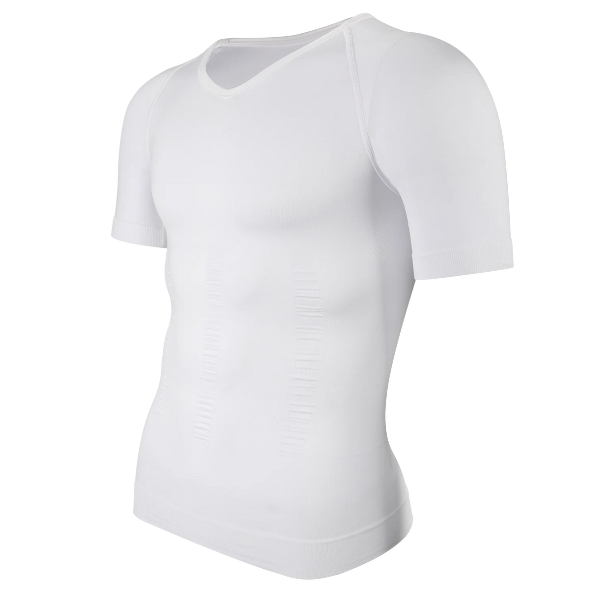 Men's Compression Shapewear Shirt – V-Neck Tummy Control for Fitness Workout