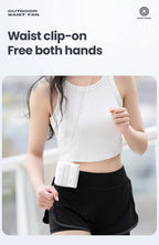 Portable Waist Clip Fan – Rechargeable Cooling Device for Outdoor Camping