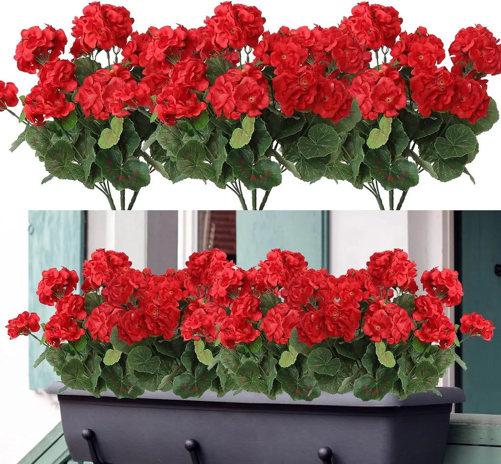 Artificial Silk Begonia Flowers – UV Resistant Foliage for Wedding Decor