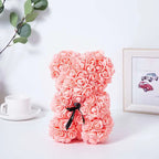 Artificial Rose Flower Bear – Romantic Gift for Valentine's Day and Birthday