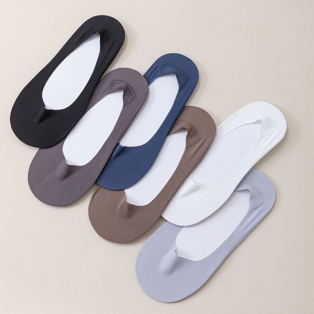 Men's Low Cut No Show Socks – Breathable Silicone Non-Slip for Daily Wear