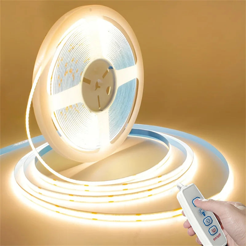 USB COB LED Strip Light – Dimmable Flexible Tape for TV Backlight Room Decor