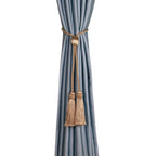 Gold Tassel Curtain Tiebacks – Braided Polyester Rope for Home Decoration