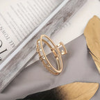 Gold Metal Heart Hair Claw Clips – Non Slip Geometric Barrettes for Daily Wear