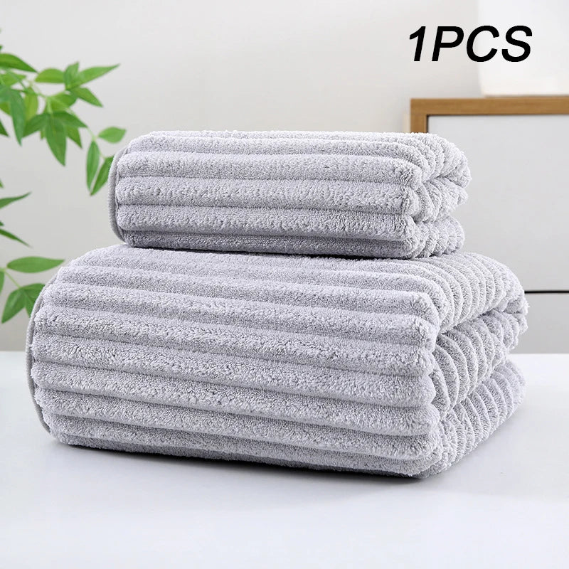 Bamboo Charcoal Coral Velvet Bath Towel – Super Absorbent for Daily Bathroom Use