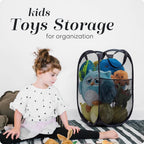 Collapsible Mesh Laundry Basket – Large Breathable Hamper for Home Storage