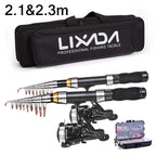 Telescopic Fishing Rod Combo – Carbon Fiber Kit with Spinning Reel and Bag