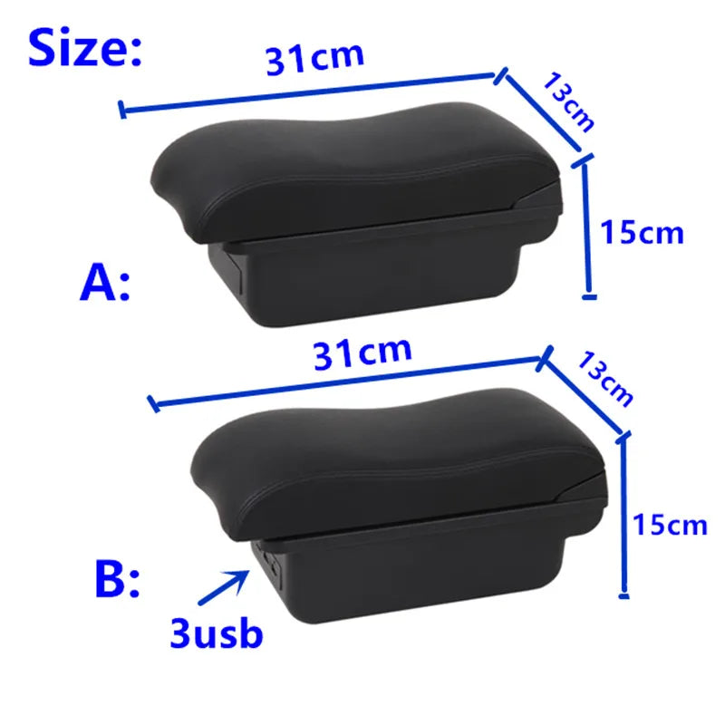 Center Console Armrest Box – Storage Organizer for Peugeot 208 2012-2018