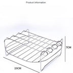 Stainless Steel Air Fryer Rack – Grill Stand with Skewers for Cooking