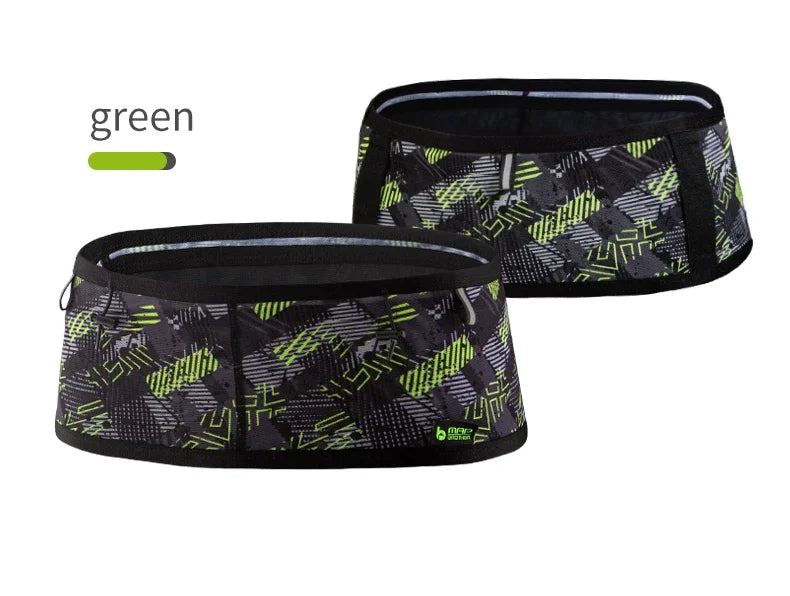 Woven Elastic Sports Waist Belt – Race Number Holder for Triathlon Marathon