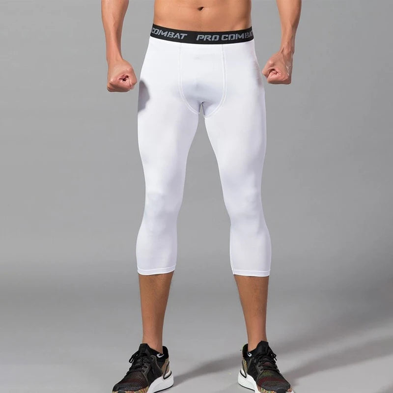 Mens Compression Tights – Moisture Wicking Baselayer for Athletic Workout