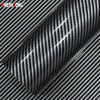 Glossy Carbon Fiber Vinyl Wrap – Adhesive Film for Car and Motorcycle Styling