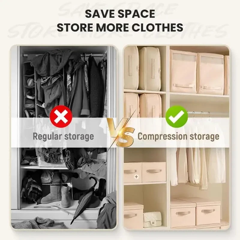 Self-Compression Storage Bag – Large Capacity Duvet Organizer for Moving