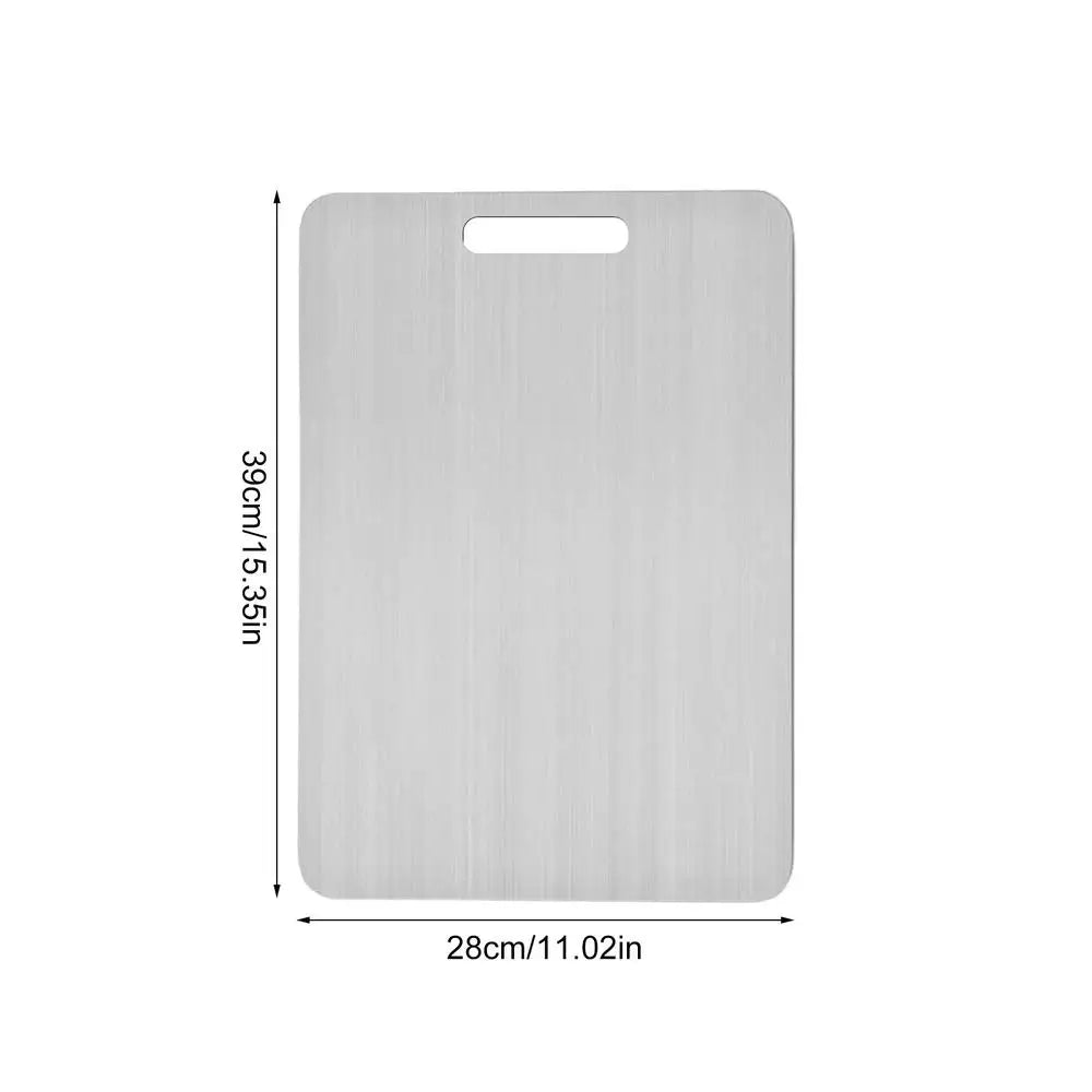 Titanium Cutting Board – Double Thick Metal Surface for Kitchen and Camping
