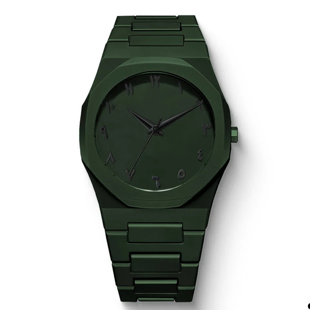 Minimalist Men's Quartz Watch – Arabic Numeral Dial for Casual Daily Wear